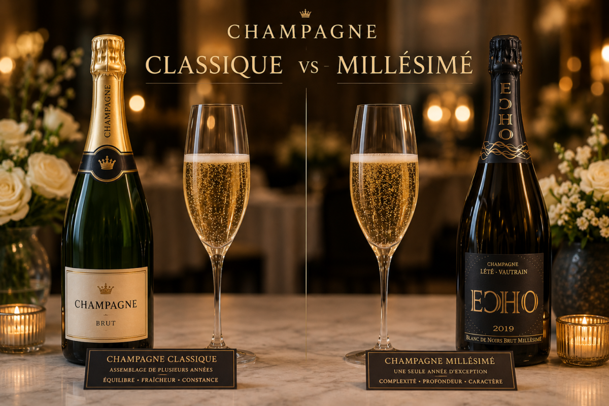 Champagne classique vs millésimé