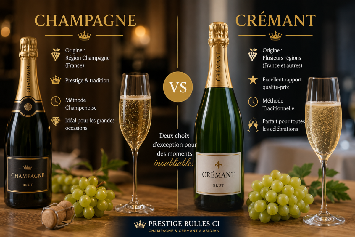 Champagne vs Crémant un choix d'exception