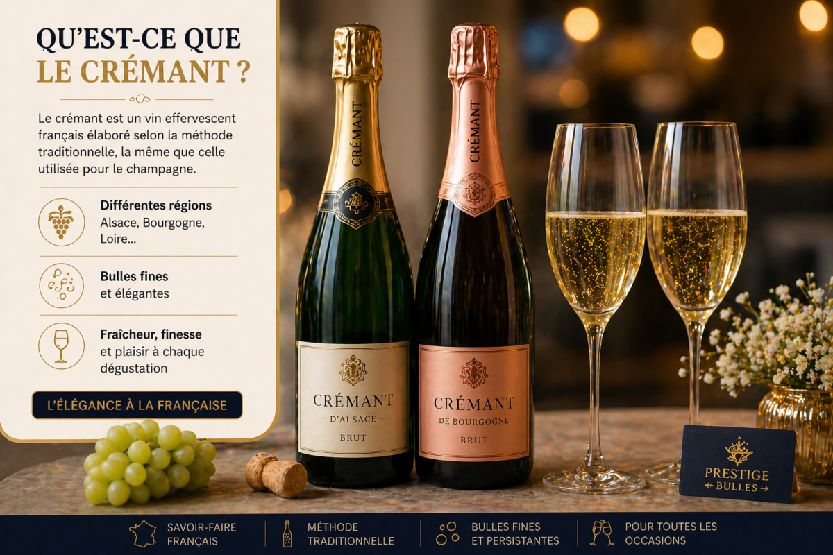 cremant alsace bourgogne vin effervescent bouteille bulles fines